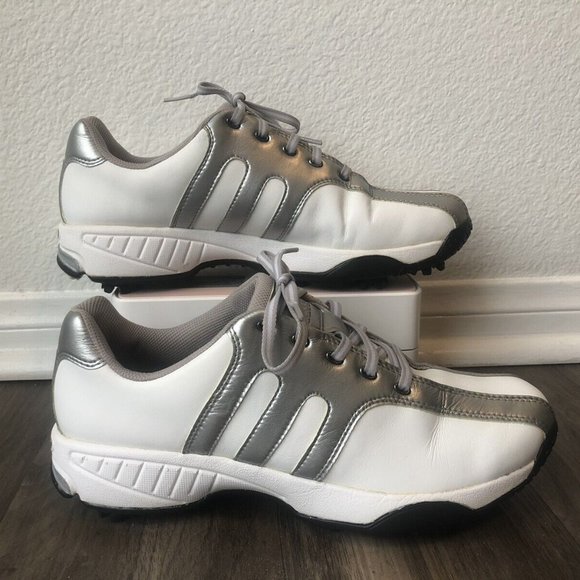 adidas Shoes Adidas Mens Size 95 Leather Spiked Golf Shoes White